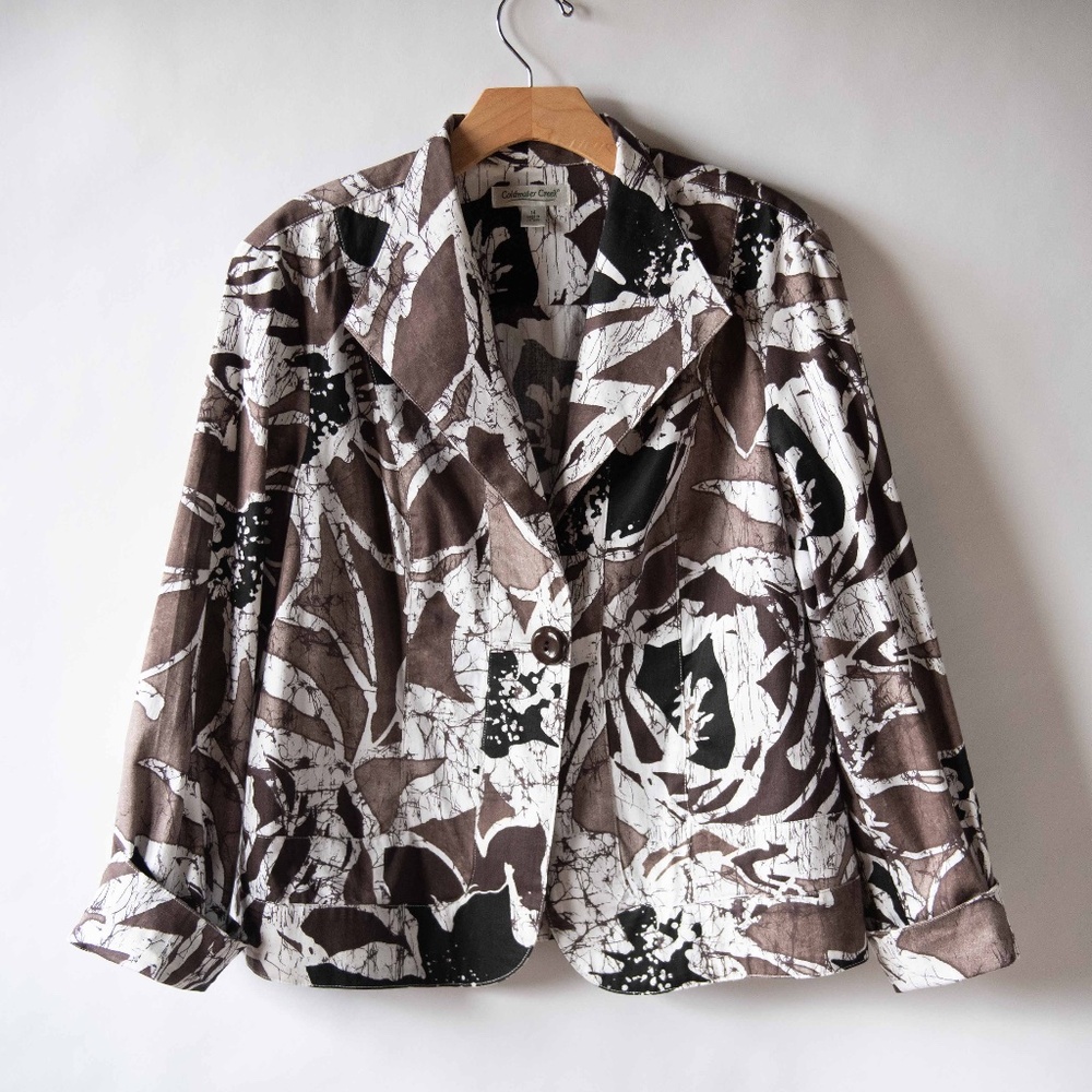 Coldwater Creek Collared One Button Blazer Jacket
